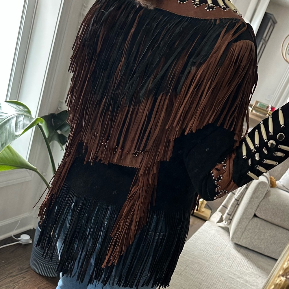 Leather Gallery Fringe Western Jacket Size Medium - Picture 6 of 7
